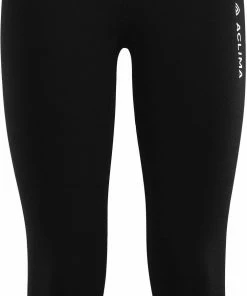 Aclima WarmWool Pantalon 3/4 Femme, noir