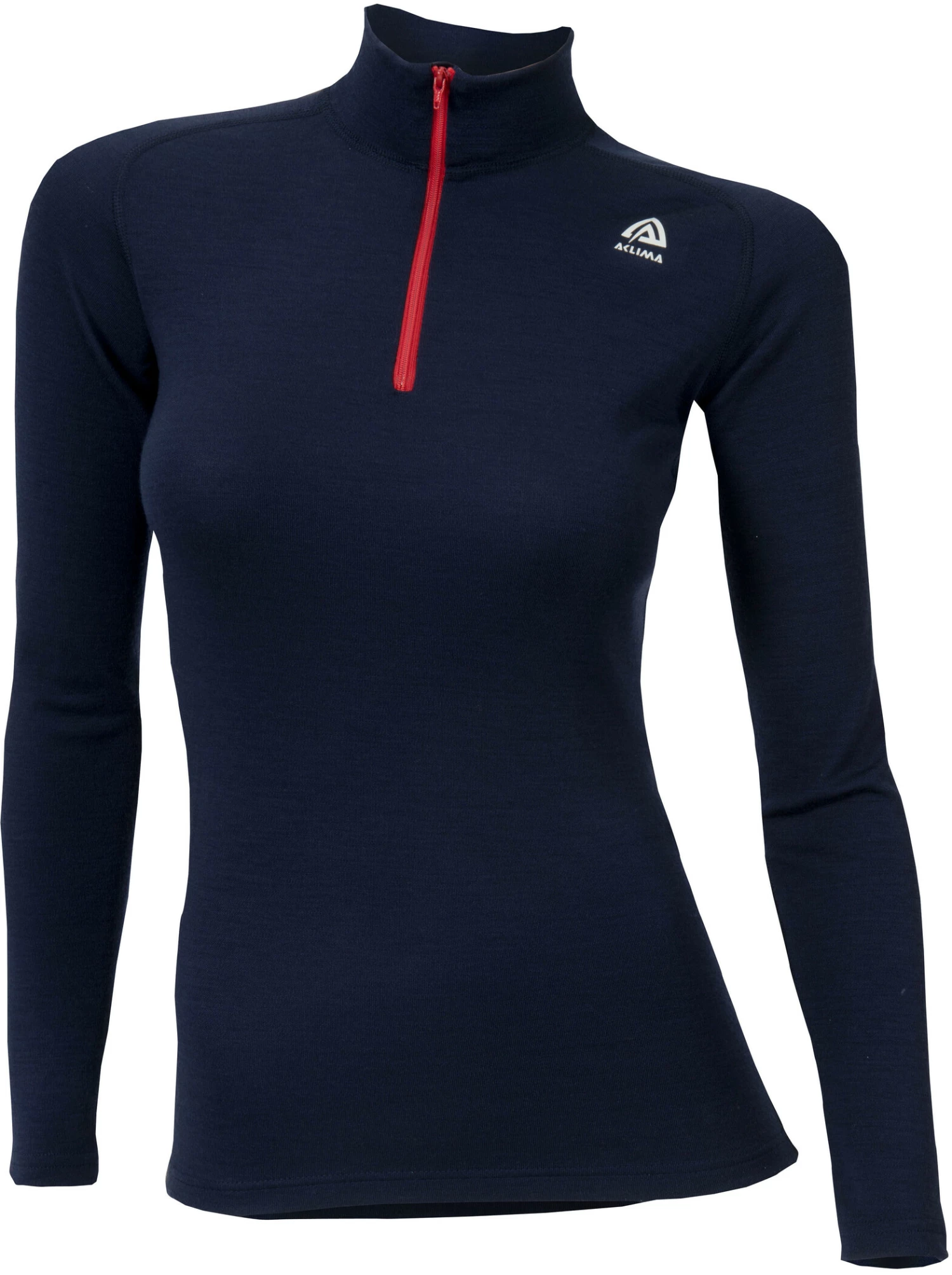 Aclima WarmWool Pull à col montant avec demi-zip Femme, bleu 3 Aclima WarmWool Pull à col montant avec demi-zip Femme, bleu