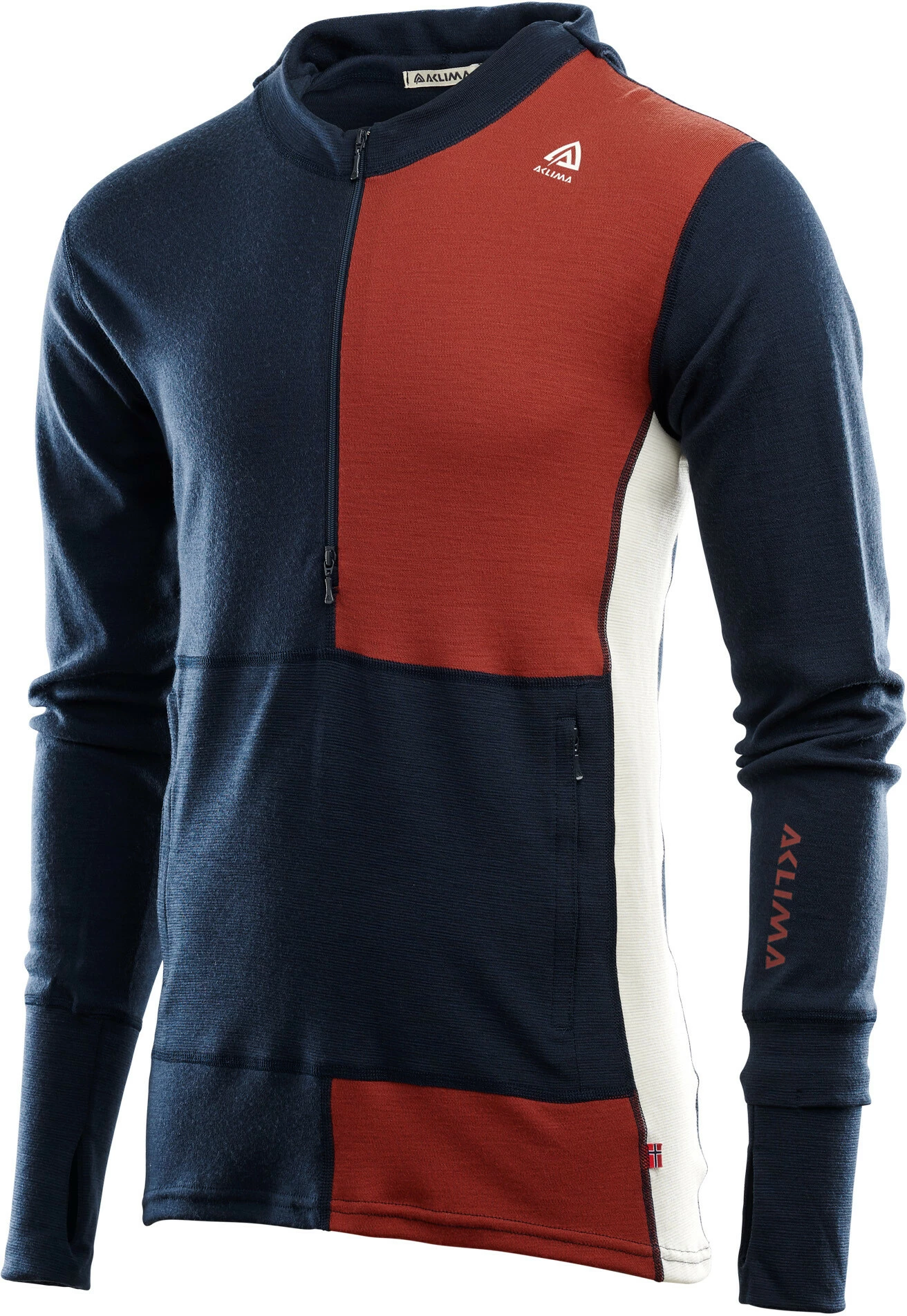 Aclima WarmWool Sweat À Capuche Avec Zip Homme, noir/vert 4 Aclima WarmWool Sweat À Capuche Avec Zip Homme, noir/vert – Image 2