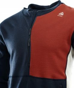 Aclima WarmWool Sweat À Capuche Avec Zip Homme, noir/rouge -Sous-vêtements Soldes aclima warmwool hood sweater with zip men navy blazer red ochre nature 4