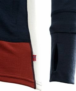 Aclima WarmWool Sweat À Capuche Avec Zip Homme, noir/rouge -Sous-vêtements Soldes aclima warmwool hood sweater with zip men navy blazer red ochre nature 6