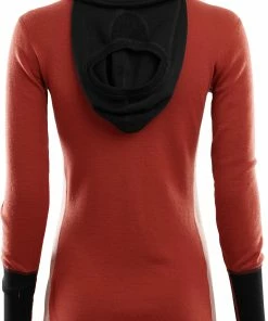 Aclima WarmWool Sweat À Capuche Avec Zip Femme, bleu/violet -Sous-vêtements Soldes aclima warmwool hood sweater with zip women jet black red ochre cognac 3 1