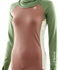 Aclima WarmWool Sweat À Capuche Femme, bleu -Sous-vêtements Soldes aclima warmwool hood sweater women dill cognac nature 3 1