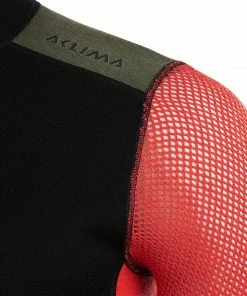 Aclima Hiking Chemise Faux Col Roulé Homme, noir/rouge 8 Aclima Hiking Chemise Faux Col Roulé Homme, noir/rouge -Sous-vêtements Soldes aclima woolnet hiking mock neck shirt men jet black poinciana olive night 3 1