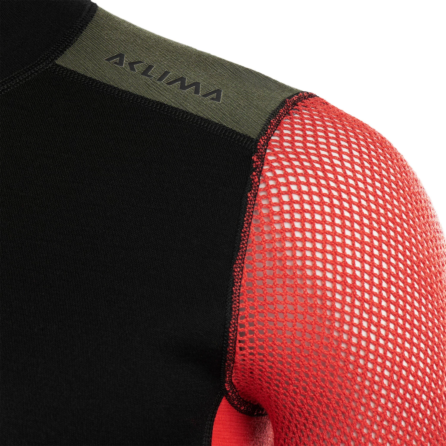 Aclima Hiking Chemise Faux Col Roulé Homme, noir/rouge 5 Aclima Hiking Chemise Faux Col Roulé Homme, noir/rouge – Image 3