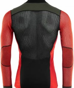 Aclima Hiking Chemise Faux Col Roulé Homme, noir/olive -Sous-vêtements Soldes aclima woolnet hiking mock neck shirt men jet black poinciana olive night 4