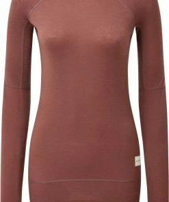 ARTILECT Boulder 125 Haut Col Ras-Du-Cou Manches Longues Femme, rouge