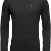 Black Diamond Solution 150 Couche de base Col ras-du-cou Mérinos Homme, noir -Sous-vêtements Soldes black diamond solution 150 merino baselayer crew herren black 1 1
