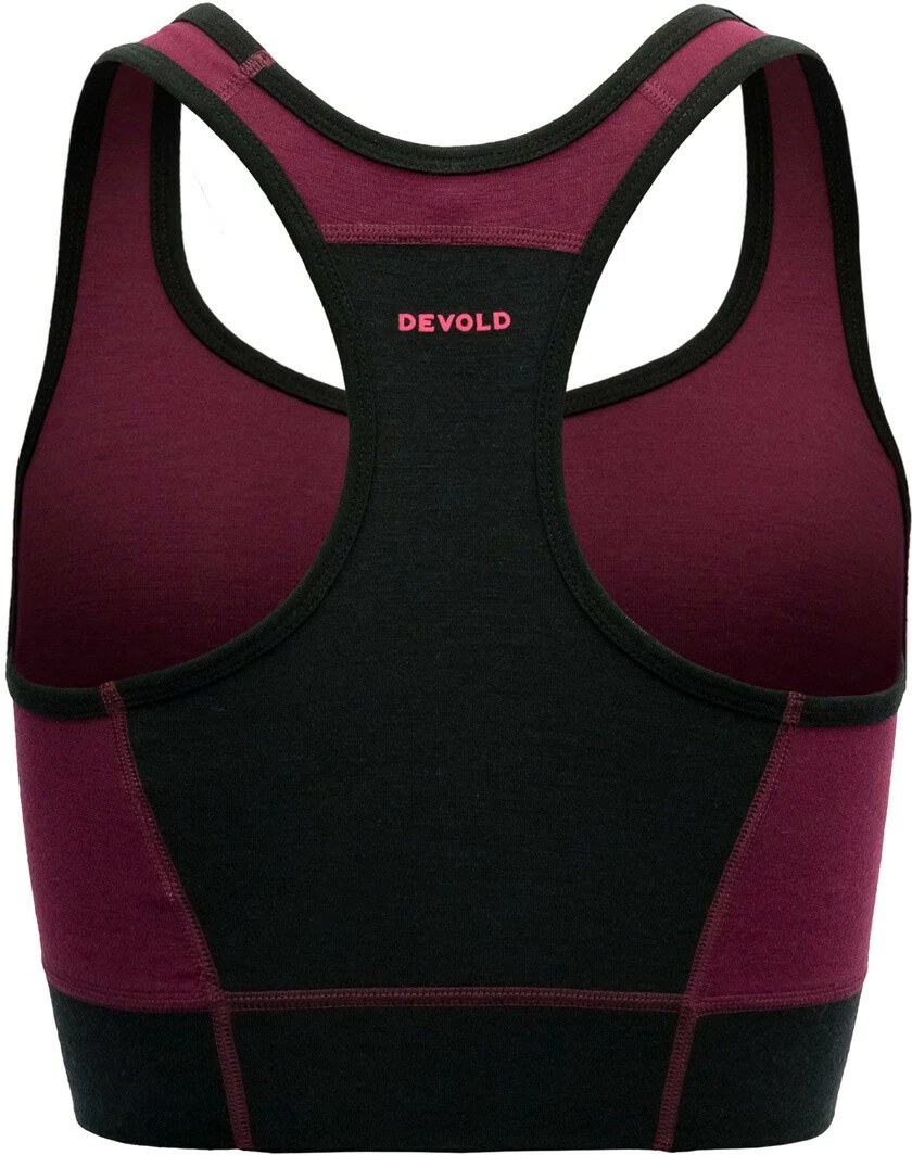 Devold Berle Soutien-Gorge Femme, rouge/noir 4 Devold Berle Soutien-Gorge Femme, rouge/noir – Image 2