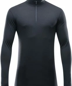Devold Breeze Maillot manches longues à fermeture éclair torse Homme, noir