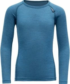 Devold Breeze T-shirts manches longues Enfant, bleu
