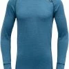 Devold Breeze T-shirts manches longues Adolescents, bleu -Sous-vêtements Soldes devold breeze ls shirt youth blue melange 1 1