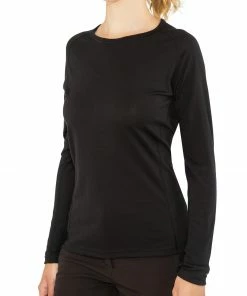 Devold Breeze T-shirts manches longues Femme, bleu -Sous-vêtements Soldes devold breeze shirt women black 1 3