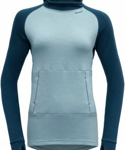 Devold Expedition Arctic Sweat à capuche Femme, Bleu pétrole/bleu