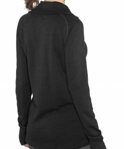 Devold Expedition Sweat-shirt Col roulé avec Zip Femme, noir -Sous-vêtements Soldes devold expedition zip neck shirt women black 2