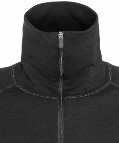 Devold Expedition Sweat-shirt Col roulé avec Zip Femme, noir -Sous-vêtements Soldes devold expedition zip neck shirt women black 4