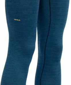 Devold Kvitegga Caleçon long Homme, bleu/gris