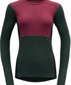Devold Lauparen Sweat à manches longues Femme, olive/rose