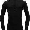 Devold Lauparen Haut couche de base manches longues à col fermeture éclair Homme, vert/olive -Sous-vêtements Soldes devold lauparen ls zip neck shirt men black 1 1