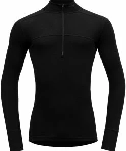 Devold Lauparen Haut couche de base manches longues à col fermeture éclair Homme, vert/olive