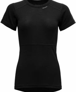 Devold Lauparen T-Shirt Col Ras-Du-Cou Femme, noir