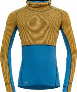 Devold Tuvegga Sport Air Sweat à capuche Homme, marron/bleu