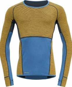 Devold Tuvegga Sport Air Shirt Homme, orange/Bleu pétrole