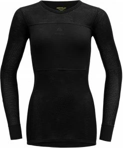 Devold Wool Mesh T-shirts manches longues Femme, noir/Bleu pétrole