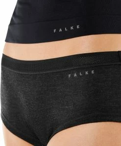 Falke Silk-Wool Sous-vêtement Femme, noir/gris -Sous-vêtements Soldes falke silk wool panty women anthracite melange 4