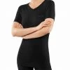 Falke Wool Tech Light T-Shirt À Manches Courtes Femme, noir -Sous-vêtements Soldes falke wool tech light ss shirt women black 1