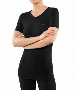 Falke Wool Tech Light T-Shirt À Manches Courtes Femme, noir