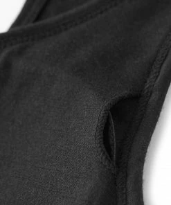 Föhn Merino Haut court Femme, noir -Sous-vêtements Soldes foehn merino crop top women black 4