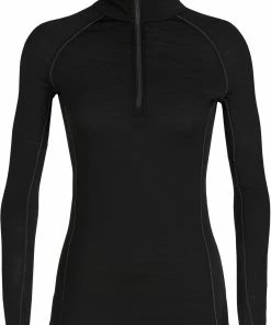 Icebreaker 150 Zone Haut À Manches Longues À Fermeture Éclair Torse Femme, rose