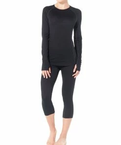 Icebreaker 150 Zone T-shirt manches longues à col ras-du-cou Femme, rouge -Sous-vêtements Soldes icebreaker 150 zone alusvaatteet naiset black mineral 4 2