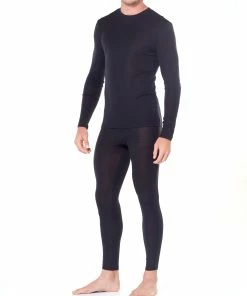 Icebreaker 175 Everyday Haut À Col Ras-Du-Cou À Manches Longues Homme, noir -Sous-vêtements Soldes icebreaker 175 everyday alusvaatteet miehet black 4