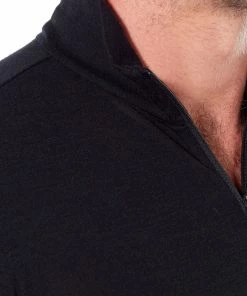 Icebreaker 175 Everyday Haut À Manches Longues À Fermeture Éclair Torse Homme, noir -Sous-vêtements Soldes icebreaker 175 everyday alusvaatteet miehet black 6 1