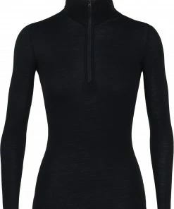 Icebreaker 175 Everyday Haut À Manches Longues À Fermeture Éclair Torse Femme, noir