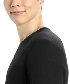 Icebreaker 200 Oasis Alps 3D Haut manches longues à col rond Homme, noir -Sous-vêtements Soldes icebreaker 200 oasis alps 3d ls crew shirt men black 6