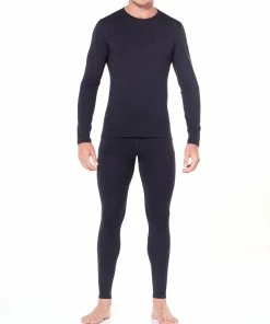 Icebreaker 200 Oasis Haut À Col Ras-Du-Cou À Manches Longues Homme, bleu -Sous-vêtements Soldes icebreaker 200 oasis alusvaatteet miehet black 4 6