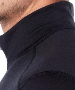 Icebreaker 200 Oasis Haut À Manches Longues À Fermeture Éclair Torse Homme, noir -Sous-vêtements Soldes icebreaker 200 oasis alusvaatteet miehet black 5 5