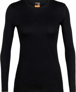 Icebreaker 200 Oasis Haut À Col Ras-Du-Cou À Manches Longues Femme, gris