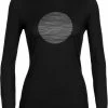 Icebreaker 200 Oasis Ski Circle Haut manches longues à col rond Femme, noir