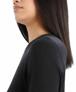 Icebreaker 200 Oasis Ski Circle Haut manches longues à col rond Femme, noir -Sous-vêtements Soldes icebreaker 200 oasis ski circle ls crew shirt women black 5 1