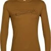 Icebreaker 200 Oasis Ski Stripes Haut manches longues à col rond Homme, marron -Sous-vêtements Soldes icebreaker 200 oasis ski stripes ls crew shirt men clove 1