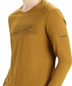 Icebreaker 200 Oasis Ski Stripes Haut manches longues à col rond Homme, bleu -Sous-vêtements Soldes icebreaker 200 oasis ski stripes ls crew shirt men clove 2 2