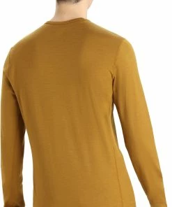 Icebreaker 200 Oasis Ski Stripes Haut manches longues à col rond Homme, bleu -Sous-vêtements Soldes icebreaker 200 oasis ski stripes ls crew shirt men clove 3 2