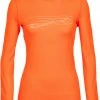 Icebreaker 200 Oasis Ski Stripes Haut manches longues à col rond Femme, orange