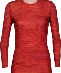 Icebreaker 200 Oasis Ski Tracks Haut manches longues à col rond Femme, blanc