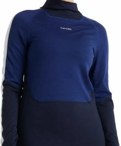 Icebreaker 200 Sone Haut Manches longues col haut Femme, bleu