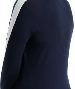 Icebreaker 200 Sone Haut Manches longues col haut Femme, bleu -Sous-vêtements Soldes icebreaker 200 sone ls high neck top women midnight navy royal navy snow cb 5